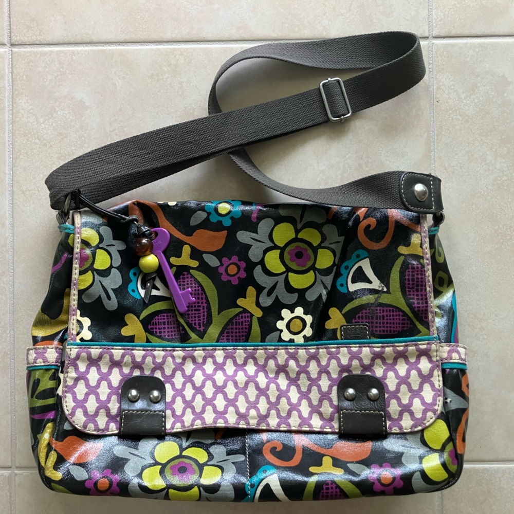 Fossil Vinyl Multicolor Crossbody bag
